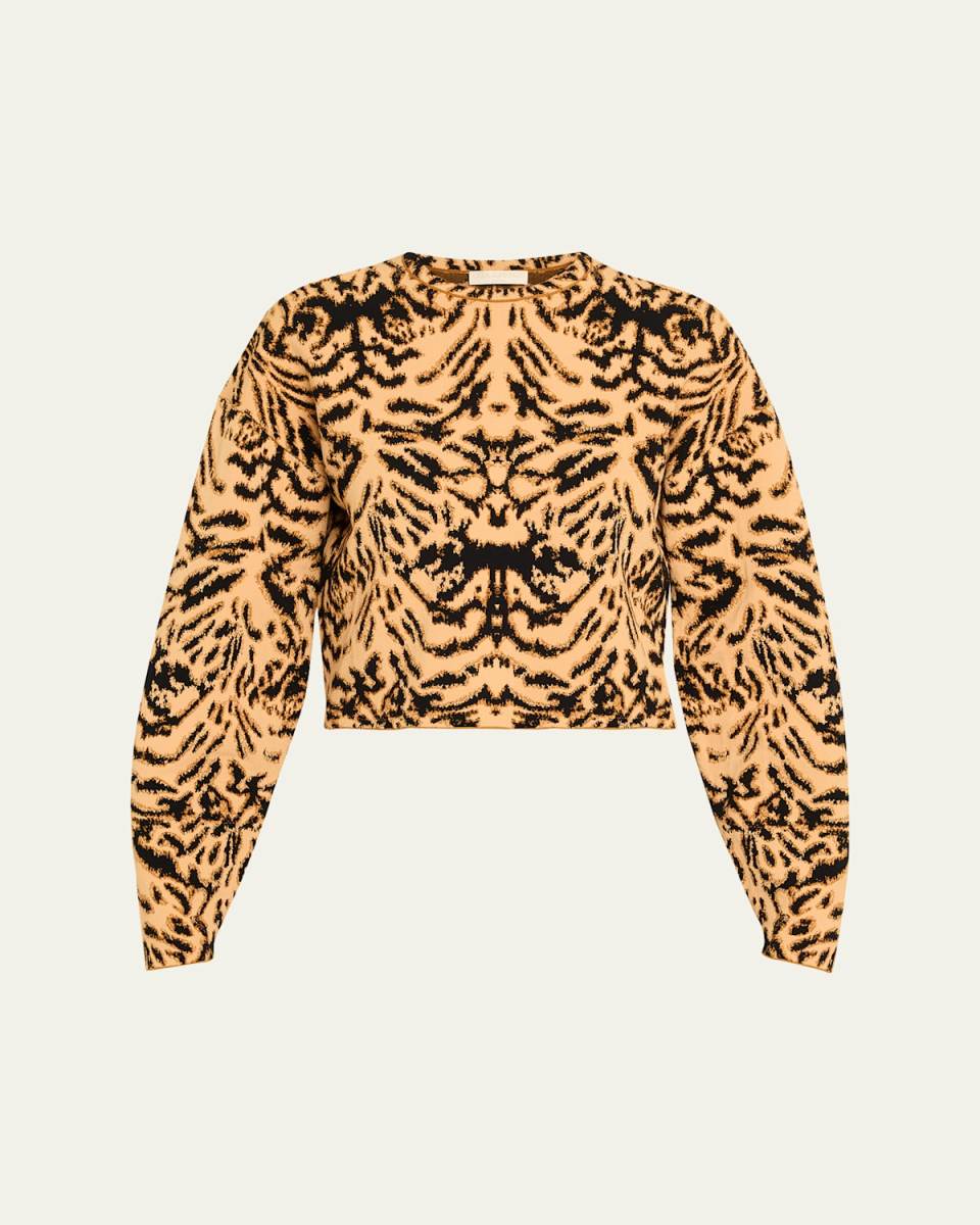Cade Printed Jacquard Knit Pullov